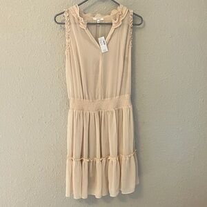 Maurices Cream Ruffle Mini Dress